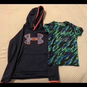 Lot of 2 items: Under Armour Hoodie & T-shirt